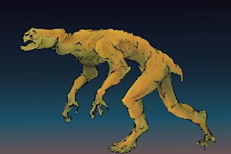 draw a creature concept art