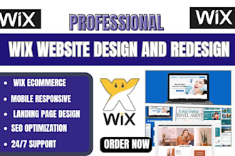 design and redesign modern wix website and wix landing page