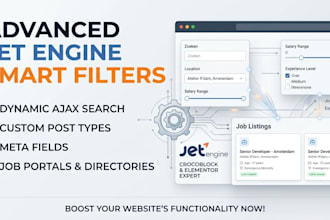 build advanced dynamic wordpress website with smart filters using jetengine
