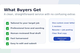 write a tailored cover letter for your job application