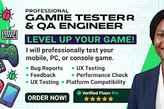 playtest your video game and provide detailed feedback