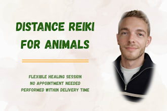 perform a traditional distance reiki healing session for animals
