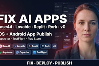 fix base44 app lovable to ios capacitor replit rork v0 vibe coding app publish