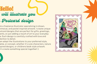 illustrate a postcard design