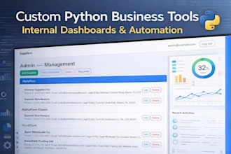 build a custom internal business tool or dashboard with python