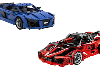 custom lego cars, bike,toys, minifigure, ships, and houses with pro instructions