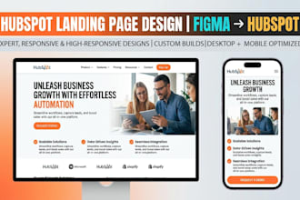 design or redesign hubspot landing page, hubspot cms website, figma to hubspot