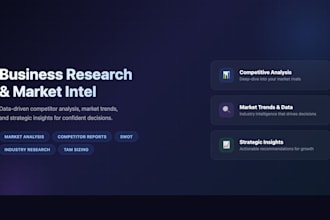 do business research, market analysis, and competitor reports for your industry