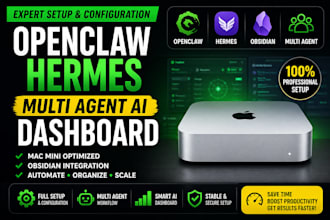 install openclaw bot open claw hermes mac mini multi agent dashboard obsidian