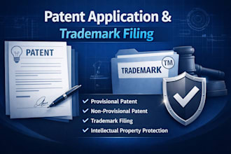 draft provisional and non provisional patent application, trademark filling