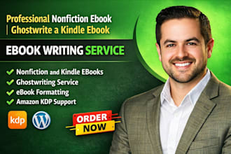 write a professional nonfiction ebook or ghostwrite a kindle ebook