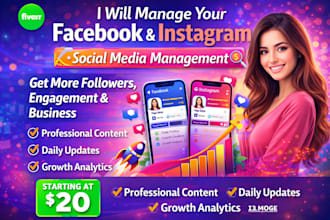 be your facebook and instagram manager and content creator