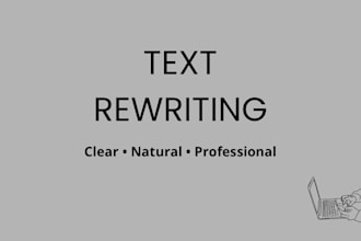 rewrite or improve your text to sound natural