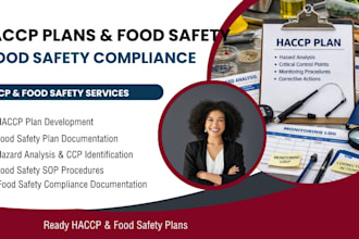 create haccp plan, food safety plan and haccp documentation