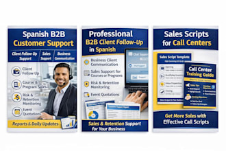 provide professional b2b customer follow up and sales support in spanish