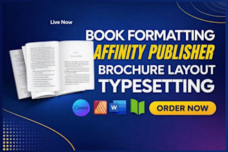 affinity publisher book formatting brochure magazine layout typesetting, KDP