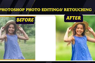 do photoshop photo editing, skin retouch, portrait fix and old photo restoration