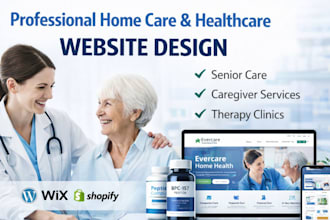 design home care website, healthcare, senior care website, medical website