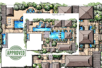 architect landscape 2d siteplan planting plan material list as garden designer