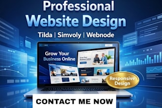 design redesign a business website using tilda simvoly webnode vev website