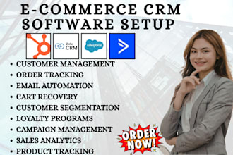 setup e commerce hubspot zoho CRM salesforce commercecloud activecampaign