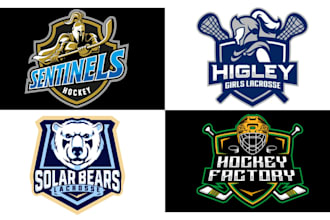 do hockey or lacrosse team jersey or sports club logo design