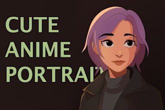 draw cute anime portrait avatar