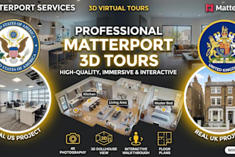 do a  matterport 3d virtual tour for real estate,3d tour