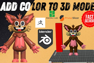 paint color 3d model convert 2d to 3d stl to 3mf bambu lab multicolor printing