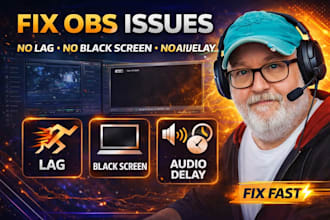 fix obs lag, black screen, audio delay and stream quality issues