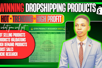 find high demand gym and fitness winning products for shopify dropshipping store