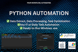 build custom python automation scripts and gui tools