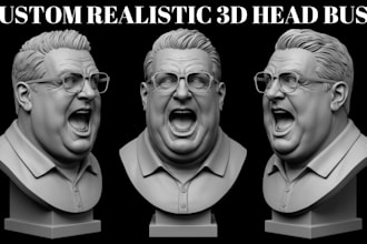 sculpt realistic 3d head model 3d head bust face sculpt for 3d printing or avata