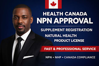 get health canada npn approval for supplement natural health product