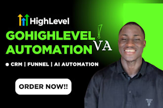 ghl expert for ghl automation email SMS workflows and CRM setup VA