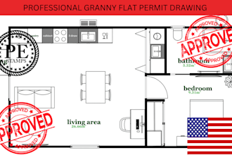 make accurate granny flat permit drawings for ca, tx, oh