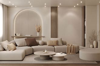 interior design and 3d render for ikea living room, bedroom, kitchen, ikea list