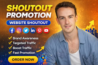 promote shoutout share link to 250m UK USA fb ig yt tiktok twitter audience