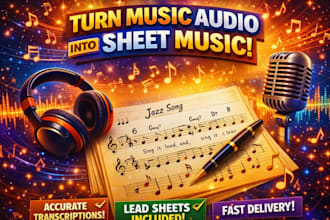 transcribe music audio to sheet music lead sheet music transcription notation