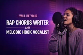 be your rap chorus writer and melodic hook vocalist