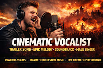 be cinematic vocal trailer song male vocalist epic melody soundtrack male singer