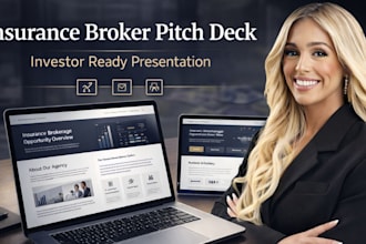 design a professional insurance broker investor pitch deck