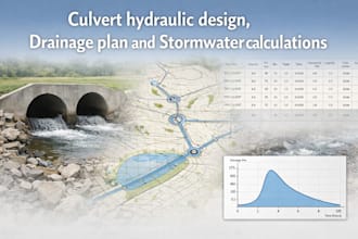 create culvert hydraulic design, drainage plan and stormwater calculations