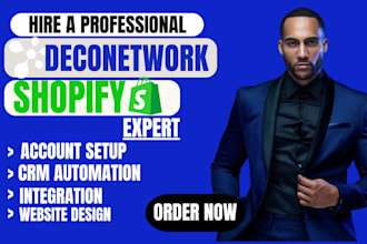 do deconetwork shopify store setup redesign shopify API deconetwork integration