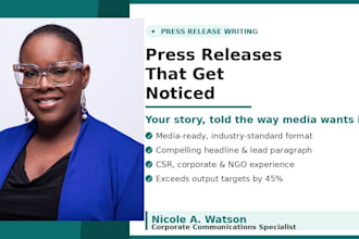 write a professional press release that gets media attention