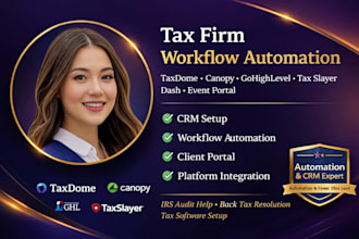 automate your tax firm workflow with taxdome, canopy and gohighlevel
