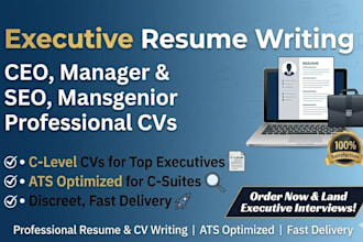write executive resume, cv writing for ceo, manager and senior professionals