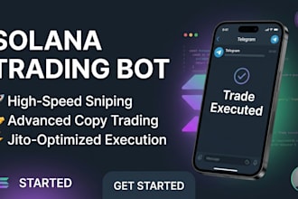 develop a high speed solana sniper bot and telegram copy trading bot
