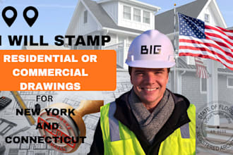 stamp residential or commercial drawings for new york and connecticut