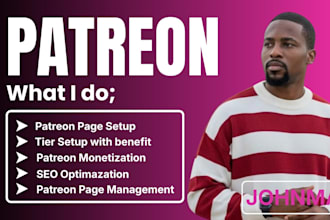 complete patreon page setup promotion and management optimization